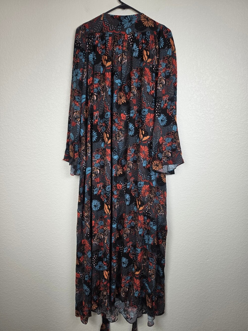 Free People Floral Tiger Print Rayon Dress Small - Picture 2 of 6